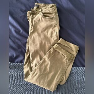 Kut from the Kloth Amy Crop Straight Leg Olive Pants